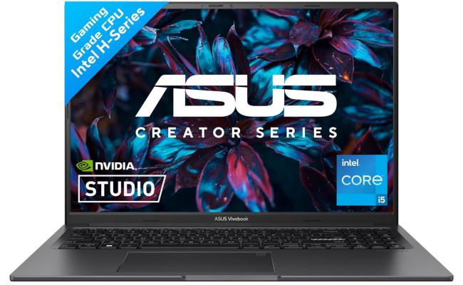 ASUS Creator Series Vivobook 16X (2023) K3605ZF 12Gen Intel Core i5 12500H 12-Cores  High-Performance Processor w/ Nvidia RTX 2050 4GB & 144 Hz Display (Customized) - Black
