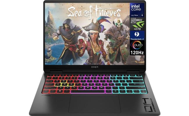 HP OMEN 14 Transcend (2024) 14-fb0000ne Intel Core Ultra 9 AI Boost NPU 16-Core w/ Nvidia RTX 4070 8GB & 3K OLED 120Hz Display - Shadow Black