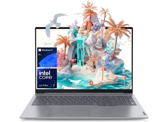 Lenovo Thinkbook 16 Gen 7 (2024) Intel® Ultra 7 155H HIGH Performance 16-Core Intel® AI Boost w/ DDR5 Memory & HUGE Battery (Customized) - Arctic Grey
