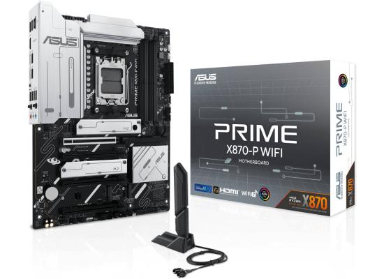 ASUS Prime X870-P WIFI 7 AMD X870 AM5 ATX 4x M.2 Slots DDR5 USB 3.2 Gen 2x2 Type-C® USB4® Header & 2.5Gb Ethernet