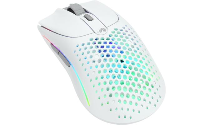 Glorious Model O 2 Wireless Hybrid 2.4GHz & Bluetooth 68g Superlight Long Battery Life 26k BAMF 2.0 Sensor RGB Ambidextrous 6 Buttons - Matte White