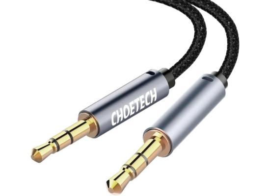 Choetech AUX002 3.5mm 1.2M Male To Male Audio Gold Plated Aux Cable - Black