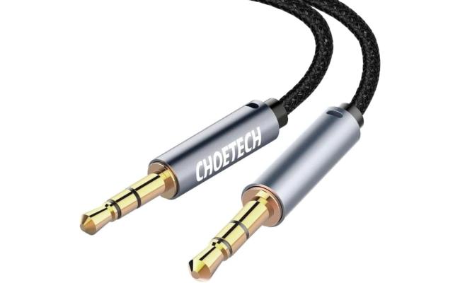 Choetech AUX002 3.5mm 1.2M Male To Male Audio Gold Plated Aux Cable - Black Choetech AUX002 3.5mm 1.2M Male To Male Audio Gold Plated Aux Cable - Black