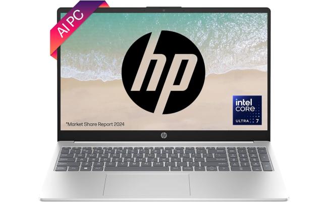 HP Laptop 15-fd1016ne (2024) NEW Intel Core Ultra 7 155H 16-Cores w/ High-Performance Processor & DDR5 Memory & IPS Display - Natural silver