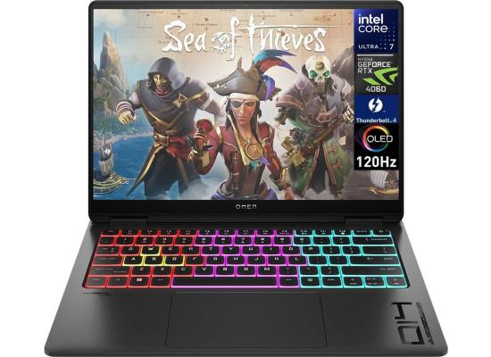 HP OMEN 14 Transcend (2024) 14-FB0013 Intel Core Ultra 7 AI Boost NPU 16-Core w/ Nvidia RTX 4060 8GB & 3K OLED 120Hz Display - Shadow Black