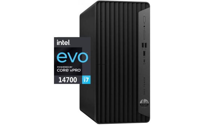 HP Pro 400 G9 (2024) 14Gen Intel Core i7 vPro 20-Cores Tower Commercial-Grade w/ DDR5 Memory - Black