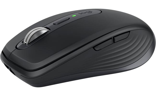 Logitech MX Anywhere 3S Fast Scrolling 8K DPI Any-Surface Tracking Quiet Clicks Programmable Buttons, USB C, Bluetooth, Windows PC, Linux, Chrome, Mac - Graphite