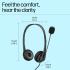 HP Stereo USB G2 Noise-Cancelling Mic with Vegan Leather Earcups, Flexible 3.5Mm Audio Jack, Laptop/Pc/Office/Home Use, in-Line Volume Control