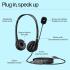 HP Stereo USB G2 Noise-Cancelling Mic with Vegan Leather Earcups, Flexible 3.5Mm Audio Jack, Laptop/Pc/Office/Home Use, in-Line Volume Control