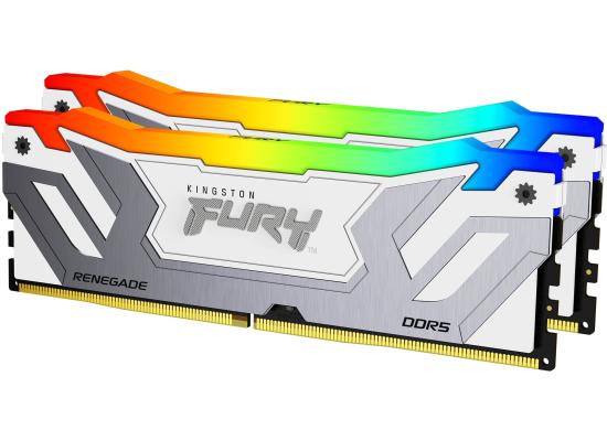 Kingston FURY™ Renegade CUDIMM DDR5 RGB 48GB KIT (2 x 24GB) 8400MHz DDR5 Desktop Memory For 800-Series Chipset - White