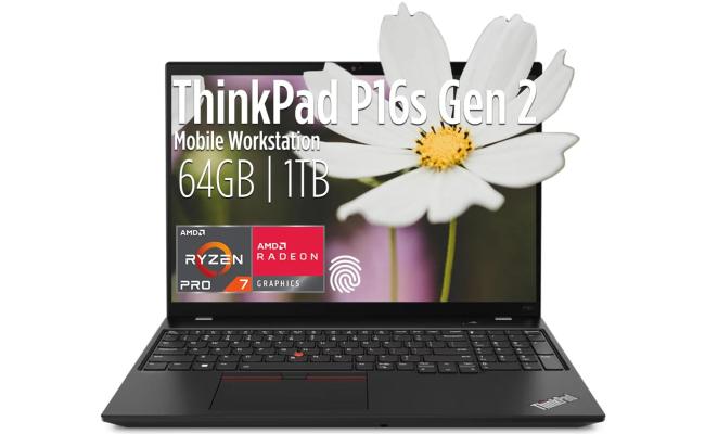 Lenovo NEW ThinkPad P16s Gen 2 Mobile Workstation AMD Ryzen 7 Pro 7Gen 8-Core AMD Ryzen™ AI w/ HUGE Memory & Battery & 4K OLED Display  - Thunder Black