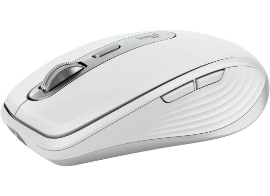 Logitech MX Anywhere 3S Fast Scrolling 8K DPI Any-Surface Tracking Quiet Clicks Programmable Buttons, USB C, Bluetooth, Windows PC, Linux, Chrome, Mac - Pale Grey