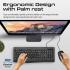 Promate Combo-CM4 Wired Keyboard & Mouse Combo Slim Quiet Keyboard 2400 DPI Mouse Spill-Resistance Media Keys For MAC & Windows USB Arabic / English Layout