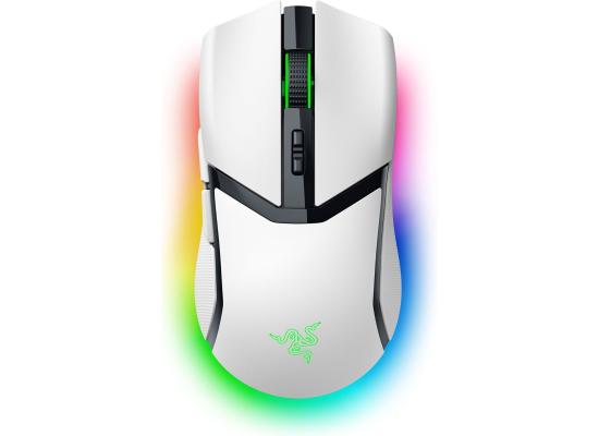 Razer Cobra Pro Wireless 10 Customizable Controls 30K Optical Sensor Gen-3 Switches 2.4GHz Bluetooth & USB Type C up to 170 Hr Battery - White