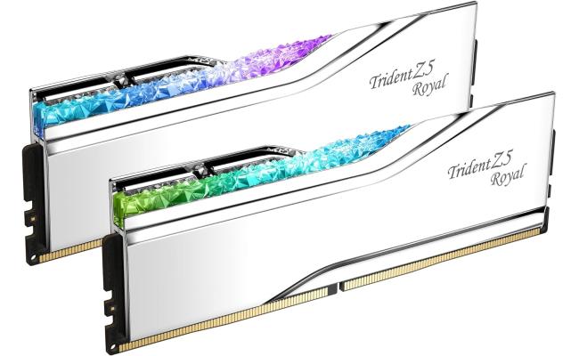 G.SKILL Trident Z5 Royal (Intel XMP 3.0) RGB Series 32GB (2 x 16GB) PC RAM DDR5 6400 Desktop Memory - Silver G.SKILL Trident Z5 Royal (Intel XMP 3.0) RGB Series 32GB (2 x 16GB) PC RAM DDR5 6400 Desktop Memory - Silver