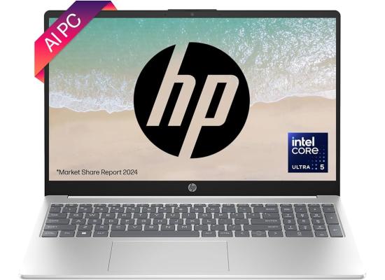 HP Laptop 15-fd1017ne (2024) NEW Intel Core Ultra 5 125H 14-Cores w/ High-Performance Processor & DDR5 Memory & IPS Display - Natural silver