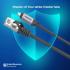 Promate Clink-RJ45 Ultra-Fast Ethernet to USB-C Adapter Cable with 1000Mbps RJ45 Input 5M Tangle-Free Cable Seamless USB-C 3.2 Output for High-Speed Internet Promate Clink-RJ45 Ultra-Fast Ethernet to USB-C Adapter Cable with 1000Mbps RJ45 Input 5M Tangle-Free Cable Seamless USB-C 3.2 Output for High-Speed Internet