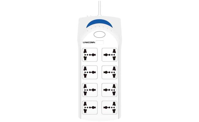 LINKCOMN LC-PS801 Power Strip 8-Outlet w/ 3m Power Cord EU Interface