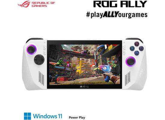 ASUS ROG Ally (2023) Gaming Handheld AMD Ryzen Z1 6-Cores Processor w/ AMD Radeon 740M & 7" IPS 120Hz Gorilla Glass DXC Touch Screen - White