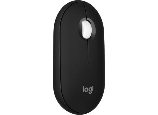 Logitech Pebble 2 M350s Slim Bluetooth Lightweight Customizable Button Quiet Clicks Easy-Switch For Windows & macOS - Black