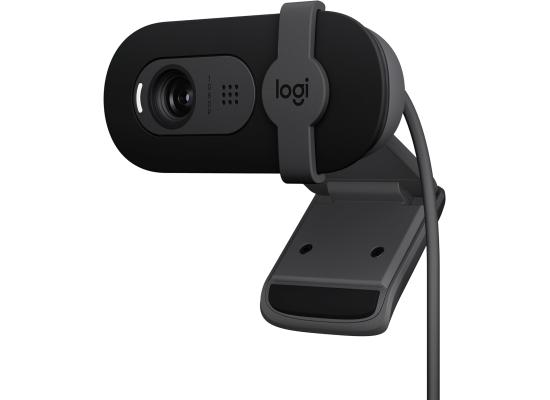 Logitech Brio 100 Full HD 1080p Webcam For Meetings & Works Auto-Light Balance w/ Built-in Mic & Privacy Shutter USB-A - Black
