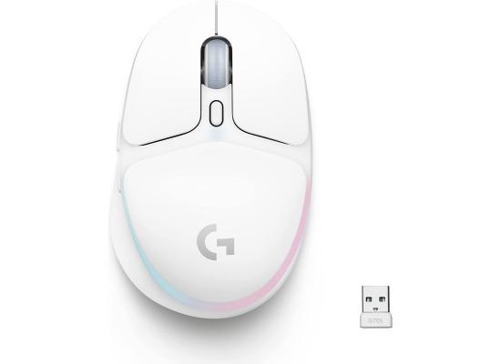 Logitech G705 Wireless Bluetooth Customizable LIGHTSYNC RGB Lighting Lightspeed Lightweight 8,200 dpi 40-hr battery PC/Mac/Laptop - White Mist