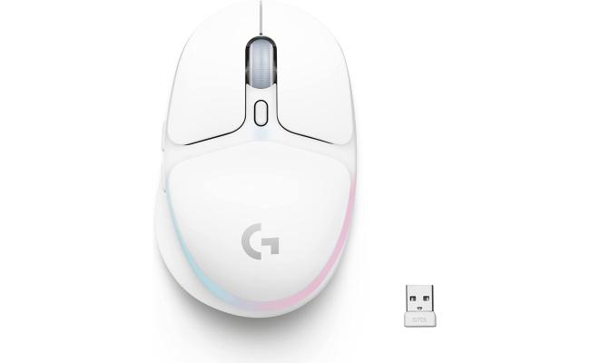 Logitech G705 Wireless Bluetooth Customizable LIGHTSYNC RGB Lighting Lightspeed Lightweight 8,200 dpi 40-hr battery PC/Mac/Laptop - White Mist
