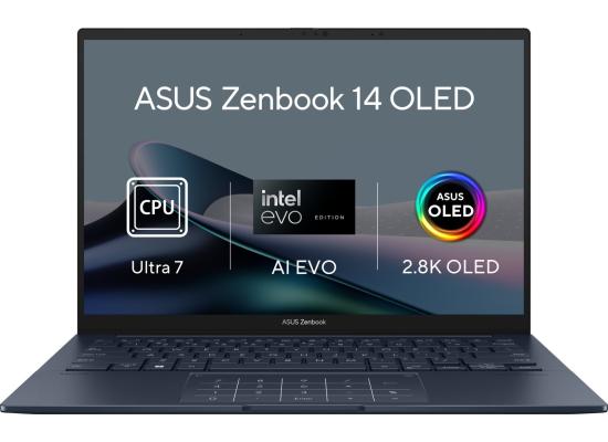 ASUS Zenbook 14 OLED (2024) UX3405 Intel Core Ultra 7 AI Boost NPU 16-Core w/ 3K OLED 120Hz Touch Display & BIG Battery