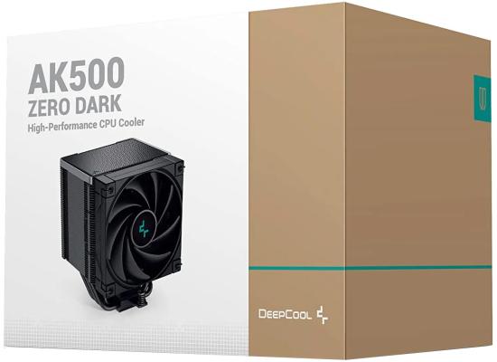 DeepCool AK500 ZERO DARK CPU Air Cooler 240w TDP Giant Heatsink 90mm Thickness with 5 Copper Heat Pipes BBHT Technology 120mm PWM Fan For AMD & Intel