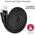 Promate Coiline-i Auto-Rolling Lightning Cable Durable Aluminium Alloy Auto-Rolling Reversible USB-A to Lighting 2A Fast Charge & Sync 1.2m Cord