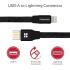 Promate Coiline-i Auto-Rolling Lightning Cable Durable Aluminium Alloy Auto-Rolling Reversible USB-A to Lighting 2A Fast Charge & Sync 1.2m Cord