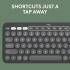 Logitech Pebble Keys 2 K380s Multi-Device Bluetooth Customizable Shortcuts Slim & Portable For Windows, macOS & Android Arabic / English