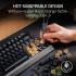 Razer BlackWidow V4 75% Mechanical Hot-swappable Compact & Durable Chroma MF Roller & Media Keys Wrist Rest Orange Tactile Switches - Black