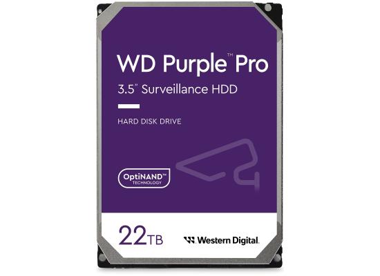 Western Digital 22TB WD Purple Pro Surveillance HDD SATA 6 Gb/s 7200 RPM 512 MB Cache