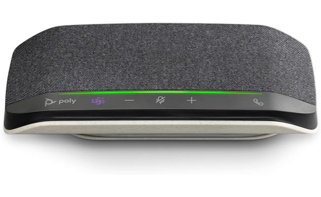 Poly Sync 10 USB SpeakerPhone Two-in-One Portable Speaker for Audio/Video Conference Calls & Music USB Powered Dual-Mic Works with Teams, Zoom, Google
