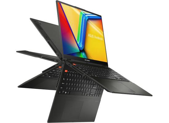 ASUS Vivobook S 16 Flip (2023) TN3604YA NEW 7Gen AMD Ryzen 5 6-Cores Touch 2-in-1 Laptop Military-Grade Toughness - Midnight Black