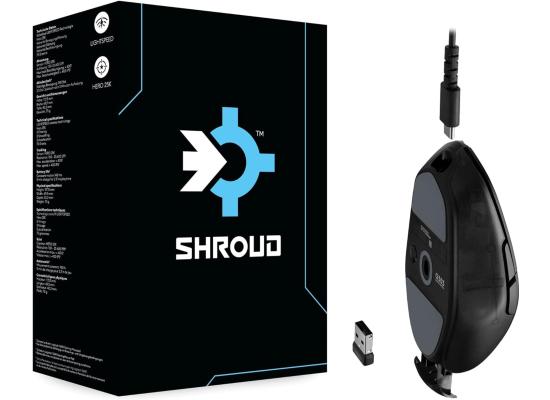 Logitech G303 Shroud Edition Wireless LIGHTSPEED HERO 25K Sensor 25,600 DPI 75 grams 5 buttons 145 Battery Life - Black