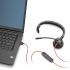 Poly Blackwire 3310 Wired USB Type-A & Wired USB Type-C One-Ear Boom Mic Noise & Echo Reduction For PC & Mac Works with Teams (Certified)