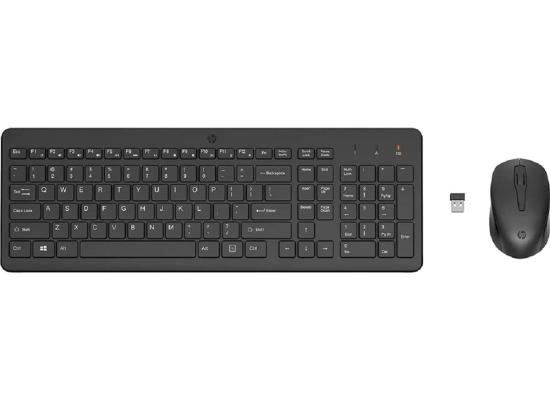 HP 330 Wireless Black Keyboard & Mouse Set 2.4GHz Wireless Connection 1600 DPI USB Receiver LED Indicators Arabic/English -  Black