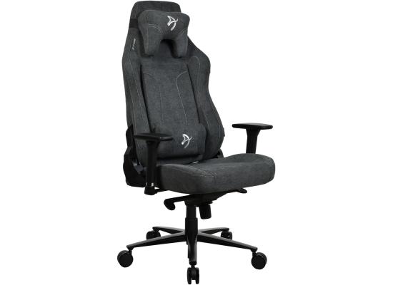 Arozzi Vernazza Soft Fabric XL Ergonomic Chair High Backrest Recliner Swivel Tilt Rocker Adjustable Height & Adjustable Lumbar & Neck Support Support 170kg - Dark Grey