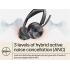 Poly Voyager Focus 2 Microsoft Teams Certified USB C & Bluetooth Active Noise Canceling For PC/Mac/Mobile Headset w/ charging stand & USB-C/A Adapter