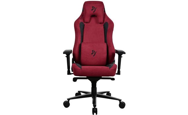 Arozzi Vernazza Supersoft Upholstery Material has a Unique Velvety Texture That is Fluid-Repellant & Breathable Memory Foam Lumbar Support 4D Armrest - Bordeaux