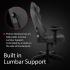 Arozzi Primo Premium Woven Fabric Gaming/Office Chair Built in Lumbar Support Chair - Black w/ Grey Logo