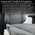 Arozzi Primo Premium Woven Fabric Gaming/Office Chair Built in Lumbar Support Chair - Black w/ Grey Logo