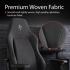 Arozzi Primo Premium Woven Fabric Gaming/Office Chair Built in Lumbar Support Chair - Black w/ Grey Logo