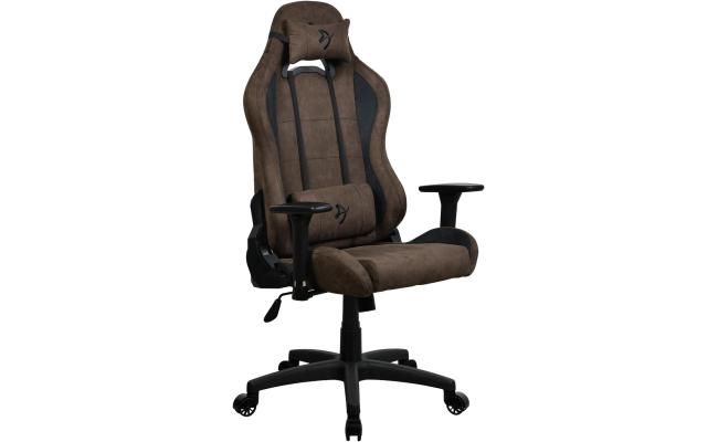 Arozzi Torretta Premium Super Soft (2023) Upholstery Fabric Unique Velvety Texture Breathable Fluid-Repellant Ergonomic Design for Office & Gaming Chair - Brown