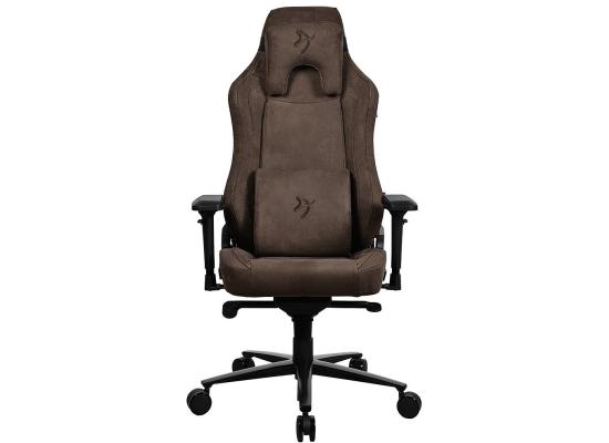 Arozzi Vernazza Supersoft Upholstery Material has a Unique Velvety Texture That is Fluid-Repellant & Breathable Memory Foam Lumbar Support 4D Armrest - Brown