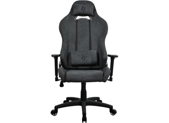 Arozzi Torretta Soft Fabric (2023) Soft Pleasant & Durable Ergonomic Design 3D Armrest 2 Adjustable Height Supportive Pillows & Adjustable Height - Dark Grey