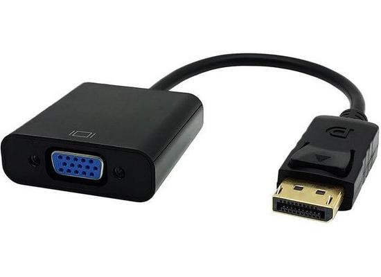Acer Display Port Male to VGA Female Adapter up to 1080p Plug and Play - Black