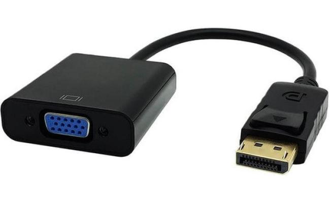 Acer Display Port Male to VGA Female Adapter up to 1080p Plug and Play - Black